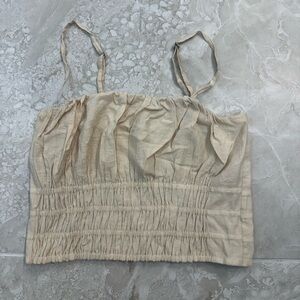 A&F Crop Cream Women's Top